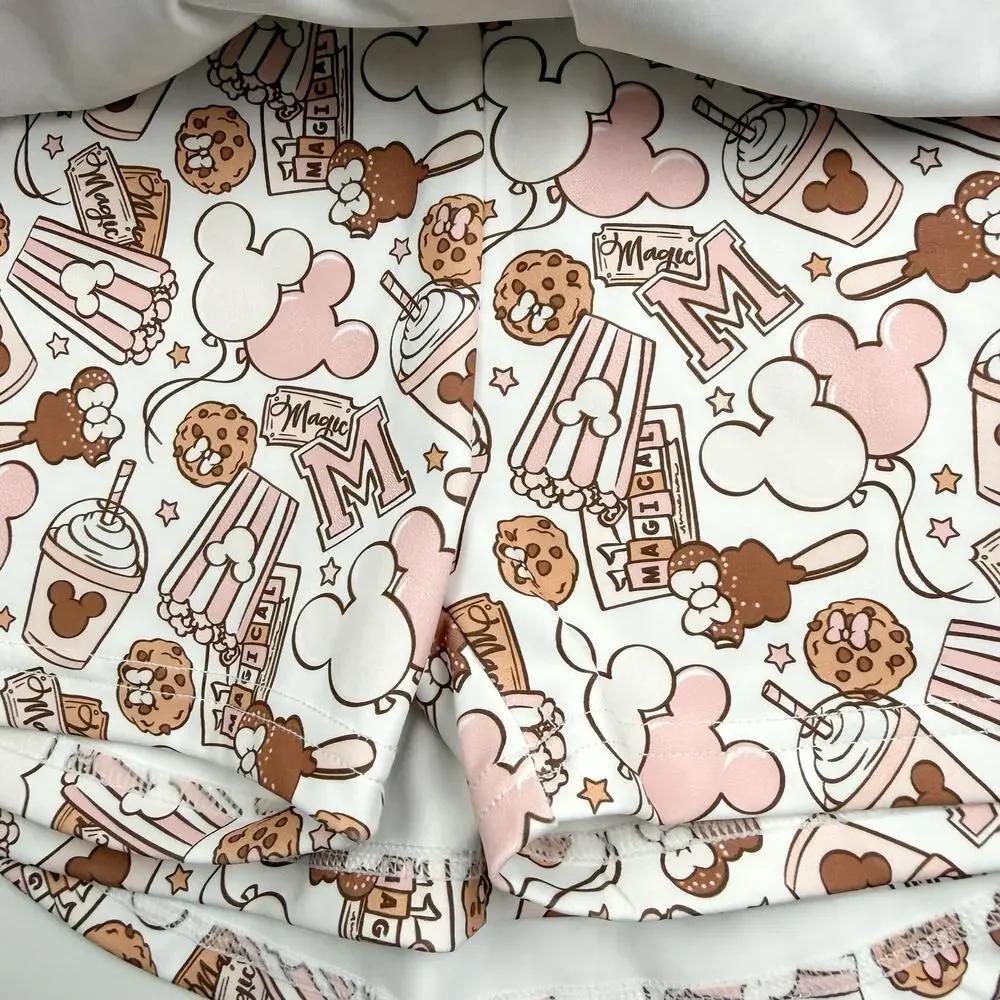 Kids Pink & Brown Printed Crop Top and Twirl Skirt Set - Picture 3 of 10
